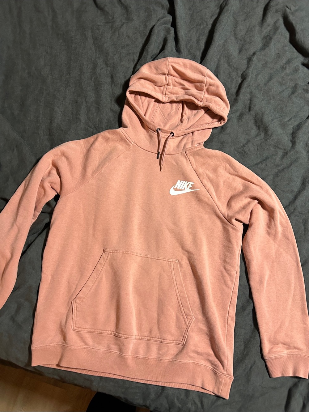 Nike Pink Hooded Sweatshirt with White Logo